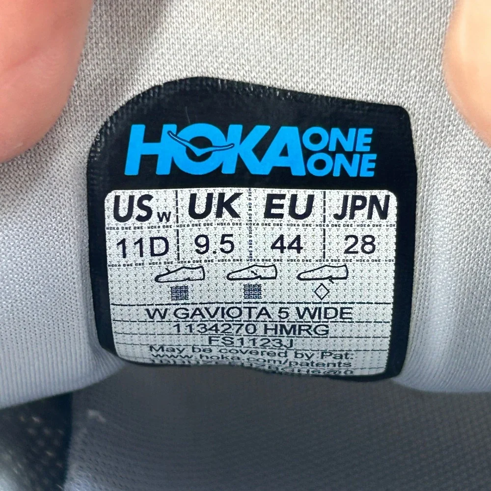 Hoka Gaviota 5 Wide Harbor Mist Rose Gold Running Shoes Cushion Womens Size 11 D